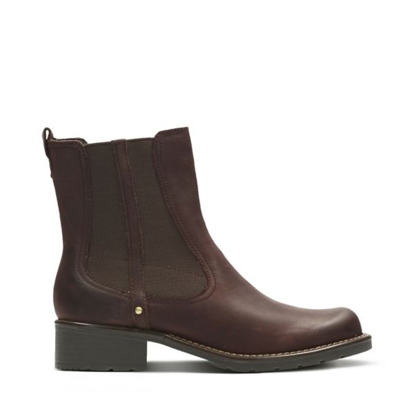 Clarks Womens Orinoco Club Chelsea Boots Burgundy | CA-5302169